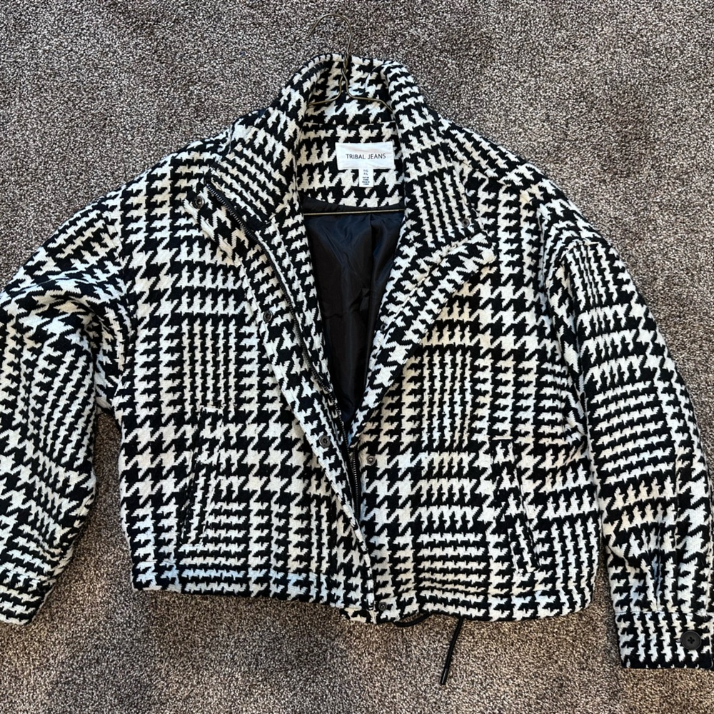Tribal black and white  Houndstooth Jacket
